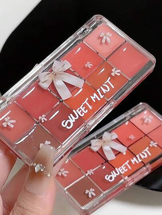 Sweet mint مجموعة واحدة من 10 من أقلام الشفاه الملطفة والمغذية، مرآة ذات قوام لامع طويل الأمد متعددة الألوان