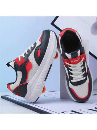 أحذية التزحلق الرباعية العجلات مضيئة Led للصيف ، أحذية رياضية منخفضة الرقبة للمراهقين والبالغين، للرياضات الخارجية التزلج، تصميم قابل للفصل لاستخدام الحذاء في وضعيتين