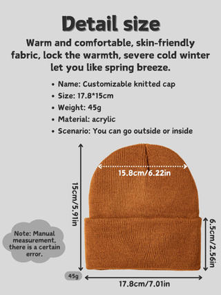 قبعة محبوكة يمكن تخصيصها ، بسيطة وكاجوال، جميع قبعات محبوكة عصرية. مريحة وناعمة، دافئة في البرد، تعتني بالبشرة، ابدأ الآن بالشراء. أفكار هدايا شتوية للعودة إلى المدرسة، عيد الحب للصبي والفتاة
