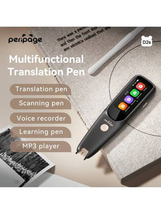 أدوات مكتبية ومدرسية PeriPage 1 قطعة قلم ذا وظائف متعددة PeriPage D2s للترجمة، أكثر احترافية، قلم صغير لتعلم اللغات، التقاط وطباعة، ترجمة 112 لغة لكل منها، يجعل التعلم أسهل