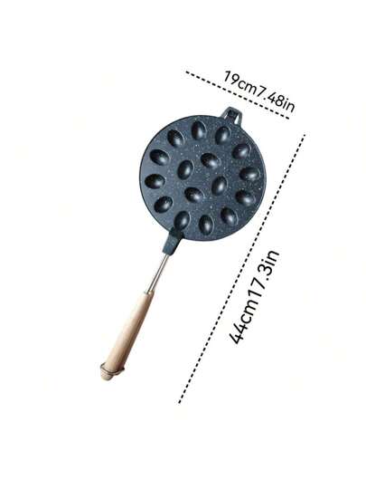 قالب كيك بشكل البندق 16 تجويف، صينية فطيرة بيضوية الشكل، مناسب للخبز على موقد الغاز، قالب فطيرة بيض
