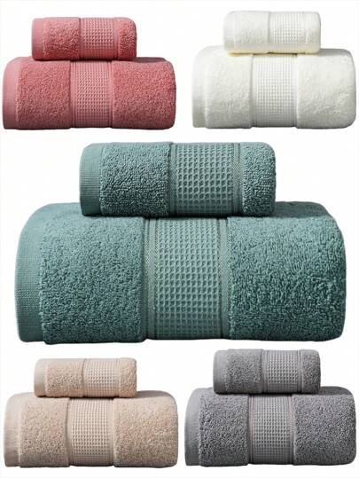 1 قطعة منشفة استحمام سميكة ومستطيلة المقاس 70*140 سم بنقشة جاكارد أو 1 منشفة مطبخ/وجه/يد مقاس 40*60 سم ناعمة ماصة للرطوبة وسريعة التجفيف مقاومة للبهتان مناسبة للحمام والفندق والسفر وهدايا الأعياد والصالون