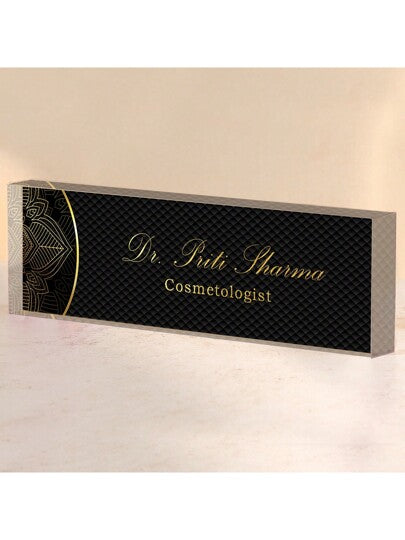 1 قطعة ، لوحة اسم مكتب مخصصة ، بطراز نقود قديمة فاخرة ، لوحات الأسماء الاكريليك الزجاجية المخصصة للمكاتب ، ديكور مكتب اسم الحائط ، إكسسوارات المكتب ، هدية تقدير الموظف والمدير والمعلم (محفور زهرة 1) ، هدايا مخصصة ، ديكور