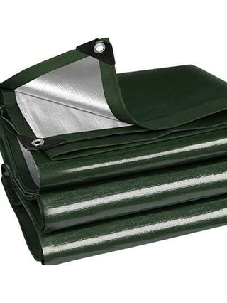 تربولين بلاستيكي مقاوم للماء بحماية من الأشعة فوق البنفسجية، وقوي ومقاوم للتمزق، مع حواف مقواة ومسامير مقاومة للصدأ، مناسب لاستخدامات متعددة مثل الأسطح والتخييم والفناء والحمامات السباحة والقوارب والسيارات وغيرها