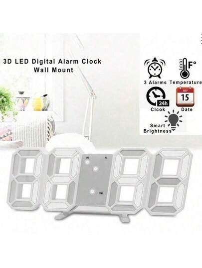 ساعة مطبخ قطعة واحدة، ساعة رقمية إنذار تاريخ LED حديثة، مناسبة للاستخدام اليومي والديكور المنزلي،ديكور الغرفة، ديكور غرفة النوم، ديكور السكن الجامعي، ديكور مدرسي، هدية للعودة إلى المدرسة