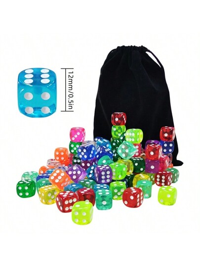 20 قطعة من النرد الملون أكريليك للحفلات الاجتماعية مع الأصدقاء والعائلة، وأنشطة الترفيه والمواعدة الليلية للأزواج، هدايا عيد الزواج المميزة بألوان عشوائية