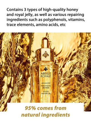 Guerlain زيت وجه جيرلان أبي رويال المتطور لتجديد الشباب، 15 مل، زيت وجه متعدد الوظائف ذو قوام خفيف كالماء وكثيف كالزيت وفعال كالسيروم