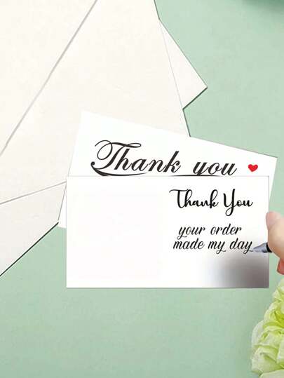 30/ 50/ 100 بطاقة شكر على دعم مشروعي الصغير، بطاقة هدية بصورة قلب وشعار، بطاقة معايدة هدية للحفلات والإجازات بطباعة حرف وقلب حديثة، بطاقة معايدة بورقة للأعياد والأعياد والكريسماس، بطاقة بريدية بشعار وصورة للاحتفالات والأعياد والكريسماس