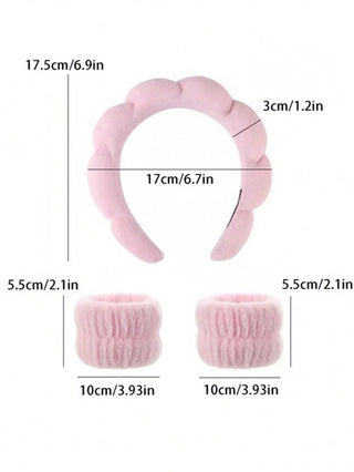 عصابة الرأس والمعصم من الاسفنج لليوغا والركض والعناية بالبشرة لامتصاص العرق، قناع للوجه للتنظيف والتمرين، لياقة بدنية ومكملات تجميلية أنيقة، مستلزمات العناية بالذات لصالة الألعاب الرياضية (إكسسوارات الشعر ومعدات التمرين)