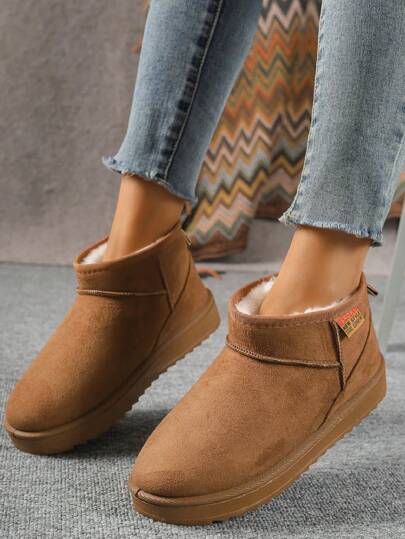 بوت ثلج غربية للنساء، بوت كاحل وأحذية قصيرة مقاومة للانزلاق ودافئة وأنيقة متعددة الاستخدامات، مناسبة للخارج/التخييم ، الربيع والخريف والشتاء