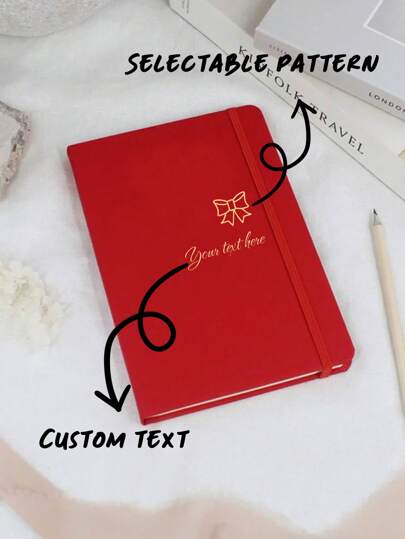 دفتر مذكرات مخصص شخصي بقياس A5 ، دفتر يومية مخصص للسيدات، بإمكانية اختيار الاسم أو النص الشخصي و الزخرفات الاختيارية، متوفر بألوان متعددة، مزود بفاصل، دفتر جلد جميل للعمل والأعمال والمدرسة والاجتماعات والسفر، دفتر صغير