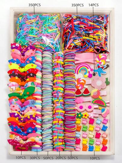 884 قطعة/مجموعة من إكسسوارات الشعر الجميلة للفتيات، مجموعة متنوعة من شرائط الشعر ، مقاطع شعر لطيفة ، زينة الشعر ، ربطات الشعر المطاطية ، حافظات الذيل ، مجموعة مشابك الشعر للاستخدام اليومي