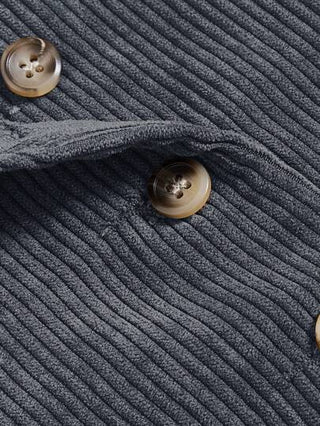 EZwear سترة كاجوال بسيطة بدون أكمام وأزرار أمامية لون أحادي للنساء