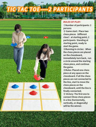 أدوات بناء فريق ممتعة - لعبة حلقات الأصابع الخارجية، لعبة رمي حلقات الأصابع الإحدى عشرة محمولة مع 8 قطع شطرنج، لحدائق الفناء والمسابقات والعمل الجماعي (للكبار فقط)