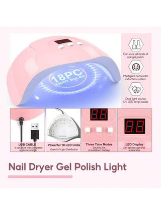 coscelia 37 قطعة طقم سيلك جل أظافر بفرن أشعة أشعة فوق بنفسجية / LED وآلة تلميع الأظافر، طقم 20 لون مخملي وزهري فاتح 7 مل من طلاء الأظافر الجيلي ، قاعدة مطفية وطبقة علوية ، إكسسوارات تزيين الأظافر ومستلزمات، مجموعة أدوات مانيكير هدية للسيدات وصالونات...