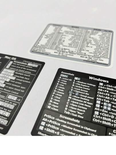 3 أوراق ملصقات مختصرة للوحة المفاتيح ملصقات واقية للكمبيوتر المحمول مقاومة للماء لأجهزة لاب توب ماك بوك