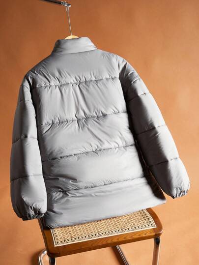 SHEIN معطف شتوي دافئ للمراهقين مبطن حراريًا ، طوق عالي، مريح وفضفاض ومتعدد الاستخدامات ، مناسب للخريف والشتاء ، مناسب للأنشطة الخارجية