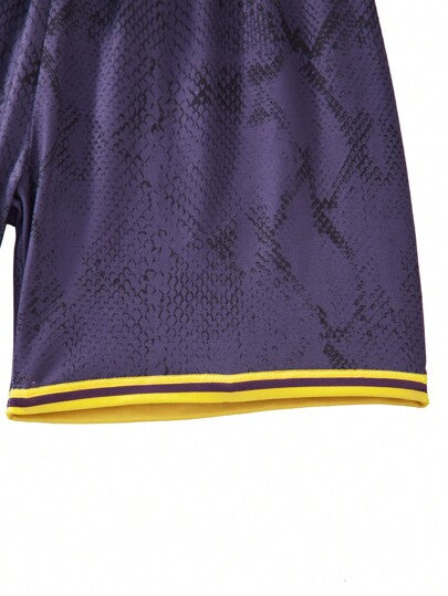 طقم تي شيرت كم قصير وشورت للأولاد المراهقين 2 قطعة، عناصر رياضية، رياضي، جري، تدريب، خارجي، جيم، كرة قدم، كرة سلة، ركوب الدراجات، مريح