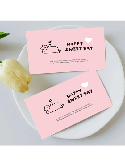 30/50/100 بطاقة شكر بسيطة باللون الوردي ، طبع على ورق نحاسي بسماكة 300 جرام، بطاقات تغليف هدايا زخرفية ، بطاقات تهنئة تغليف هدايا ، ملصقات تغليف هدايا ، بطاقات شكر لصحيب الأعمال الصغيرة ، بطاقات شكر للعملاء ، لجلب الطلبات للعمل ، عيد الميلاد ، عيد الحب