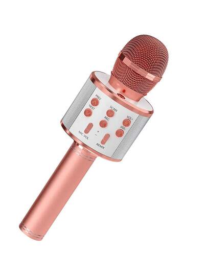 ميكروفون صوت متكامل للغناء المنزلي لاسلكي بتقنية بلوتوث، يمكن إدخال بطاقة ذاكرة TF وموصل USB لتشغيل الموسيقي، ل-أعياد العائلة والتجمعات الاجتماعية الخارجية، ميكروفون لاسلكي
