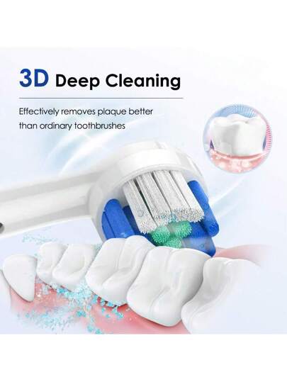 Hailicare فرشاة أسنان كهربائية قابلة للشحن للبالغين، 5 أوضاع، فرشاة أسنان كهربائية دوارة مع 4 رؤوس فرشاة ناعمة قابلة للاستبدال