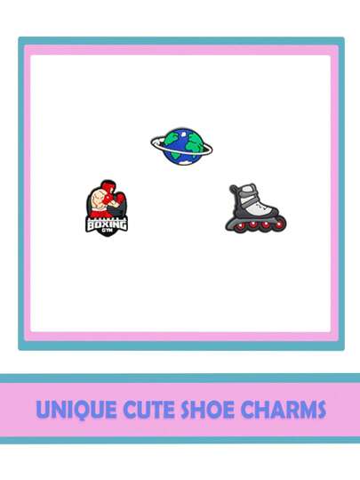 10/20/30 قطعة عشوائية مشكلة من سلسلة ألعاب رياضية لتزيين الأحذية، تراكيب جودة عالية، إكسسوارات شعبية لتعليقات الأحذية والأحذية المائية والشباشب، ديكورات أحذية بي في سي ، إكسسوارات للحقائب الشاطئية هدية رائعة للمراهقين والرجال والنساء والبالغين.