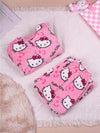 Sanrio طقم بيجامة مرخص من Sanrio مناسب للسيدات في الشتاء، قطعتين مكونة من بلوزة وبنطلون ، قطعة واحدة من نوع البلوشنز السميك المخمل المبطن الحراري لموديل 2025 الجديد