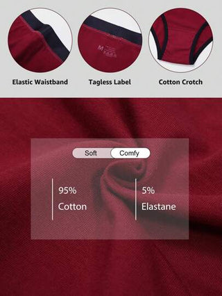 5 عبوات ملابس داخلية قطنية صدفية للنساء وألوان عشوائية ، تغطية نصف الخلف في أحجام S-XL