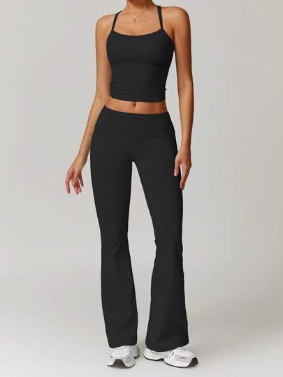 Yefecy 1 قطعة سادة من النوع القميص الخزان ذو الخط العميق واللياقة البينية، سهل الارتداء، متعدد الاستخدامات