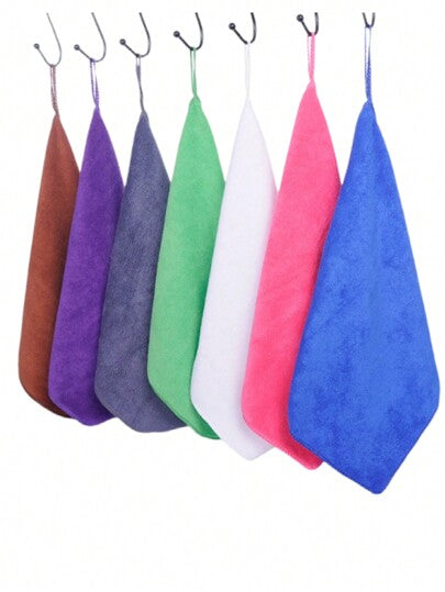 قطعة واحدة منديل مربع بمقاس 30 * 30 سم، أحادي اللون متعدد الألوان، مصنوع من ألياف بوليستر، تصميم بسيط، ناعم وماص، مناسب للمطبخ والتنظيف ومنشفة الوجه والحمام والفندق والنادي الصحي والسفر والصالون، مناسب للجنسين و لجميع الفصول