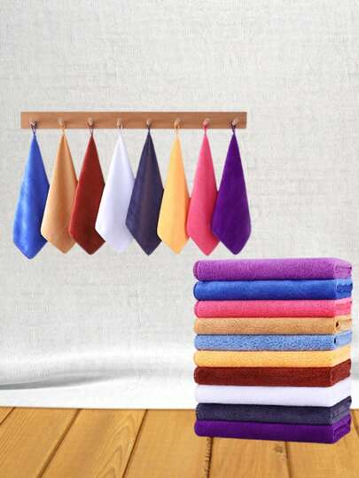 قطعة واحدة منديل مربع بمقاس 30 * 30 سم، أحادي اللون متعدد الألوان، مصنوع من ألياف بوليستر، تصميم بسيط، ناعم وماص، مناسب للمطبخ والتنظيف ومنشفة الوجه والحمام والفندق والنادي الصحي والسفر والصالون، مناسب للجنسين و لجميع الفصول