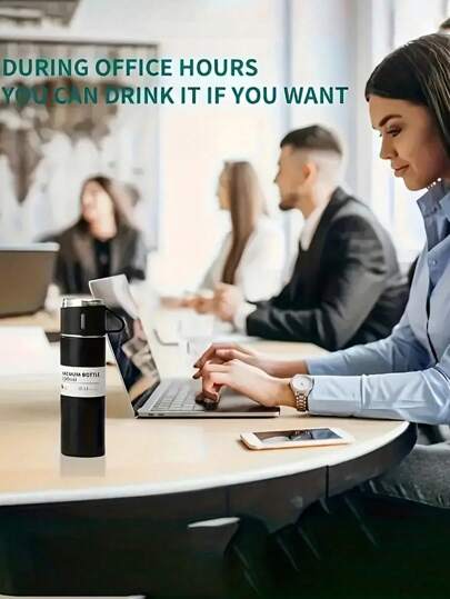 SOKANY طقم إبريق رئيسي 500مل وإبريقين صغيرين مطابقين، مصنوع من الفولاذ المقاوم للصدأ ومعزول للحرارة، محكم الإغلاق، مناسب للمشروبات الساخنة والباردة، مثالي للسفر والأعمال والمدرسة، يمكن استخدامه كزجاجة مياه، معدات الهواء الطلق، زجاجة رياضية، لوازم...