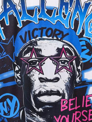 ملابس علوية قصيرة الأكمام برقبة مستديرة مطبوع عليها رسوم كرتونية، لبس يومي للصبية المراهقين