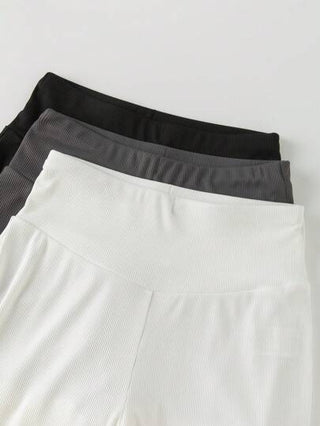 طقم حريمي قطعتين Chiquease 2 قطعة بدلة كاجوال للنساء شاملة على تي شيرت كم قصير و بنطلون واسع القدم ذات لون عادي
