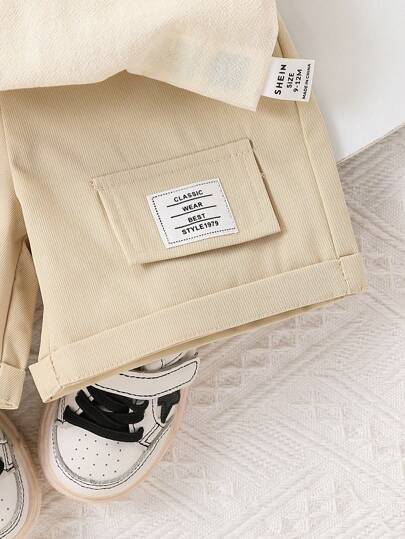 بذلة صبي رضيع للربيع/الصيف، ملائمة وكاجوال ذات طراز صيني "هانفو"، تدمج الراحة والموضة، مصنوعة من قماش عالي الجودة، تفصيل راقي، ملمس ناعم، مناسبة للأعياد التقليدية واليوم اليومي