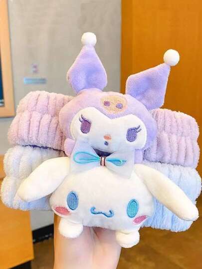 Sanrio وردة شعر من الفراء الناعم بشكلي كورومي وميلودي من ساغنوريو قطعة واحدة