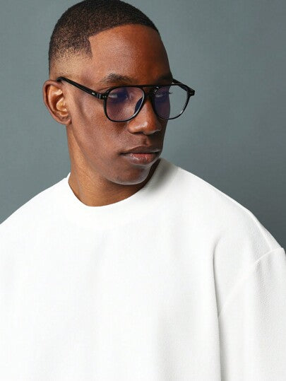 SUMWON تيشيرت قصير الأكمام بنسيج مقصور