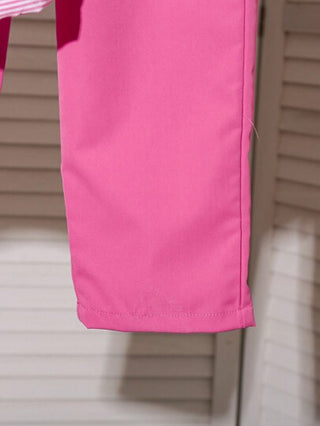 تيشيرتات بناتي Genkimix Kids طقم ملابس عادي لفتيات مراهقات من قطعتين - قميص أكمام طويلة مخطط بأزرار وبنطلون ، خريف