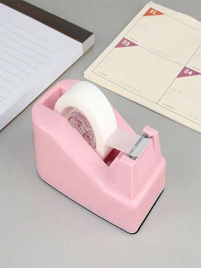 قاطع شريط بلاستيكي ملون مبتكر يثبت على المكتب قطعة واحدة، لوازم مكتبية