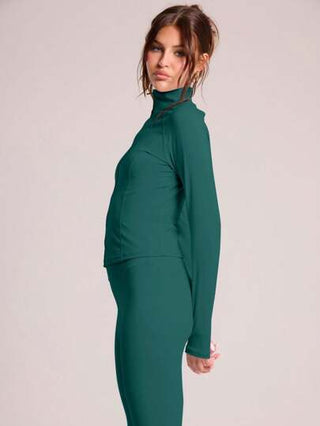 Musera Sport جاكيت ذات قبة طويلة الأكمام مناسبة للياقة البدنية، مزودة بسحاب كامل لألعاب البادل والتنس وبيكلبول