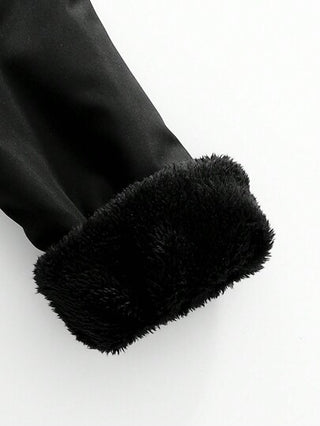 SHEIN جاكيت رياضية خارجية محاطة بالألوان الداكنة مبطنة بالحرارية سميكة الحجم لفئة الأولاد والمراهقين، للأعياد، الصيف، السفر