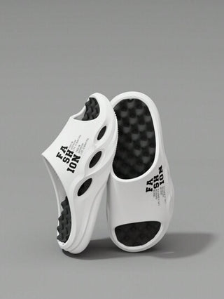 شبشب أنيق أحادي اللون مفتوح للأصابع، مزود بخرز للتدليك، قاعدة EVA مريحة مضادة للانزلاق وقوية، مناسب للأنشطة الداخلية والخارجية