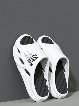 شبشب أنيق أحادي اللون مفتوح للأصابع، مزود بخرز للتدليك، قاعدة EVA مريحة مضادة للانزلاق وقوية، مناسب للأنشطة الداخلية والخارجية