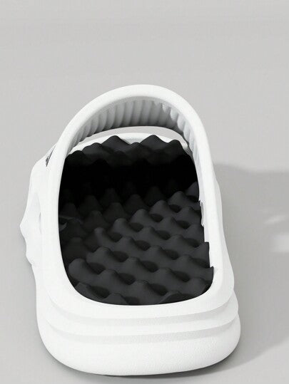 شبشب أنيق أحادي اللون مفتوح للأصابع، مزود بخرز للتدليك، قاعدة EVA مريحة مضادة للانزلاق وقوية، مناسب للأنشطة الداخلية والخارجية