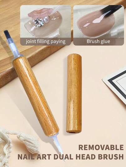 Beautizon Nailartlab 20 قطعة / 21 قطعة مجموعة فرشاة طلاء أظافر صالون، فرشاة مزدوجة الرأس مسطحة ومدببة لفن الأظافر، مناسبة لأظافر الجل متعددة الأغراض، بسيطة وملائمة