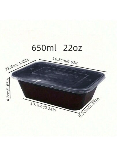 30 مجموعة من حاويات تحضير الوجبات بأغطية،صناديق ميكروويف سعة 22 أونصة، نوعان (شحن مختلط)، صناديق غداء يمكن التخلص منها، مصنوعة من مادة البولي بروبيلين، قابلة للتراكم،آمنة في الفريزر وغسالة الصحون، للاستخدام المنزلي ومطاعم الخدمة الذاتية والنزهات...