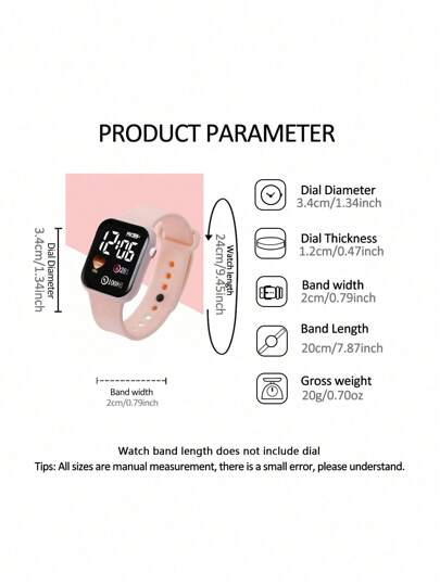 6 قطع/مجموعة 1 ساعة إلكترونية مربعة رقمية بإضاءة LED + 5 أساور ، أساور من خيط أسود وخرزات سوداء بأشكال قلب وورقة ، وأساور أشكال هندسية مربعة سوداء عتيقة ، أساور مجموعة 5 قطع بأشكال ثمانية وقلب ومربع هندسي وورقة