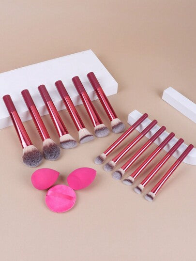 15 قطعة / 13 قطعة / 11 قطعة / 8 قطع / 6 قطع مجموعة فرش مكياج، تشمل فرشاة البودرة، فرشاة الأحمر، فرشاة البرونزر، فرشاة ظلال العيون، فرشاة الرموش، فرشاة كحل العين، إسفنجة مكياج مائلة، إسفنجة مكياج مستديرة ، وسادة بودرة مستديرة، وسادة بودرة مثلثة،...