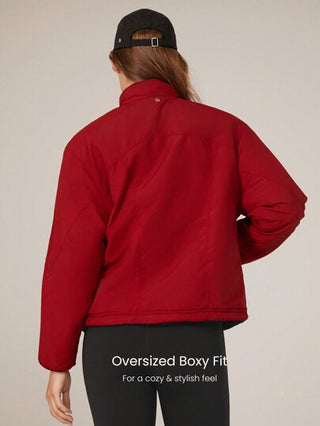 GLOWMODE معطف واقي خفيف الوزن ناعم وممدد دافئ قابل للقلب بطول الورك، بسحاب وحافة قابلة للتعديل، يومي كاجوال للشتاء