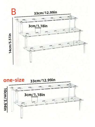 أرجل تجميع سلسلة اكريليك شفافة 2/3/4 طبقات لعرض قطع الحلوى (كريم الأيس كريم والوافل) في حفلات الأعياد وحفلات سنة الميلاد